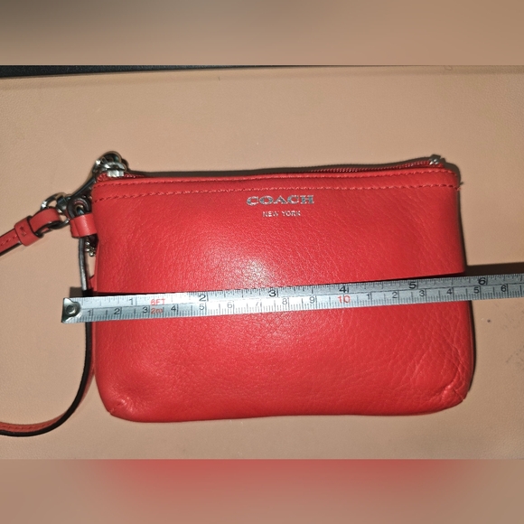 Coach Red Wristlet. - Picture 7 of 7